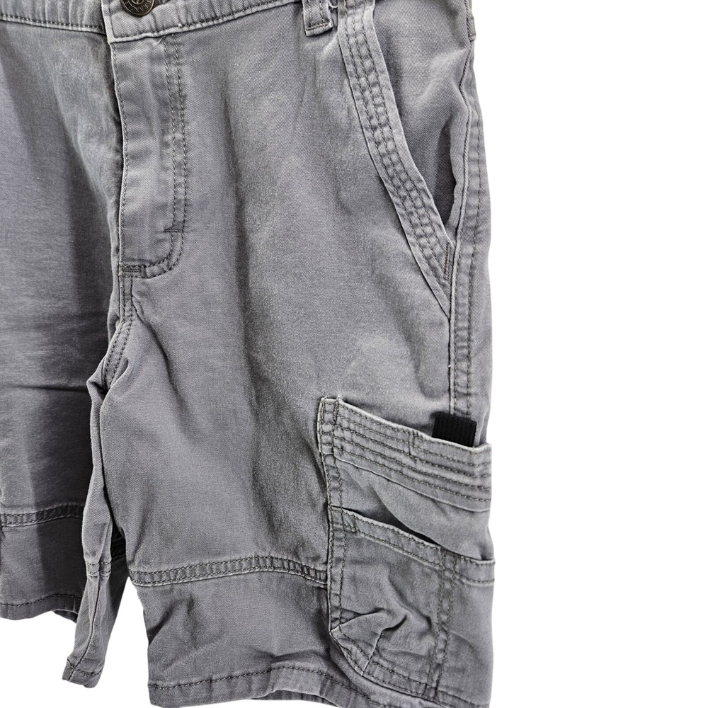 Wrangler Classic Straight Cargo Shorts Gray Youth Boys Sz 14 Regular Adjustable - Picture 3 of 9